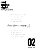 Not Quite Right Literary Magazine