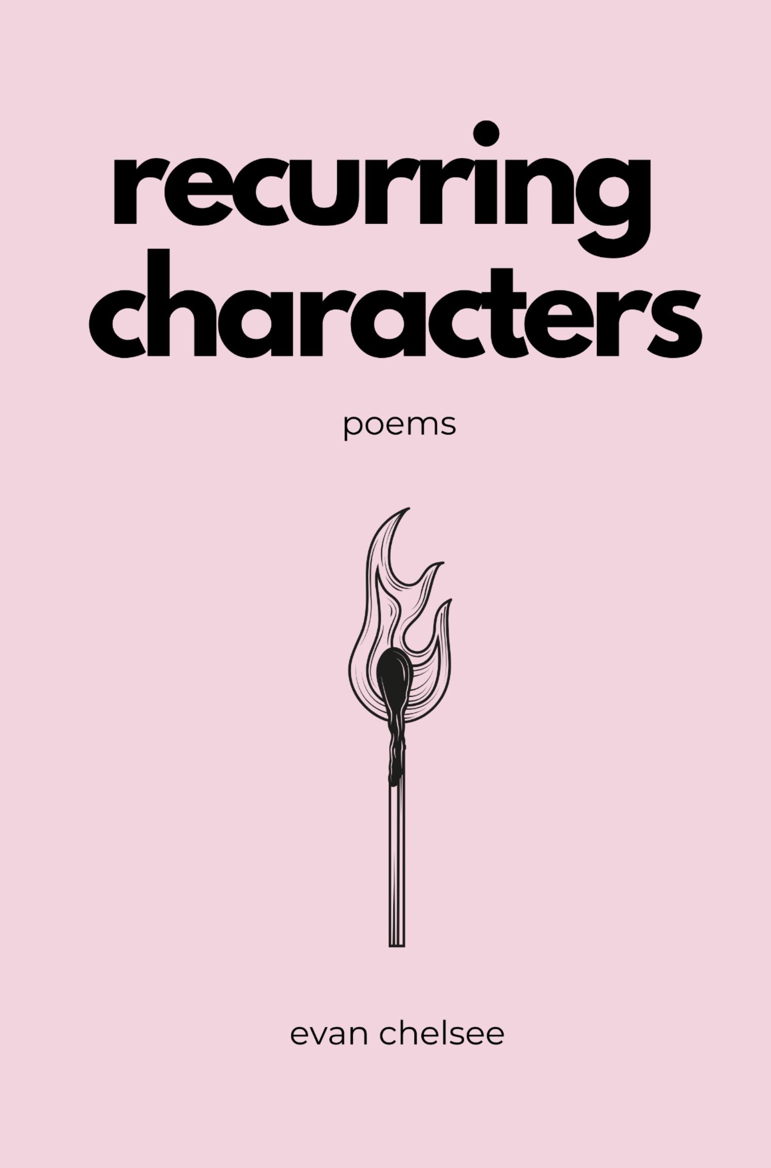 Book cover of Recurring Characters by Evan Chelsee