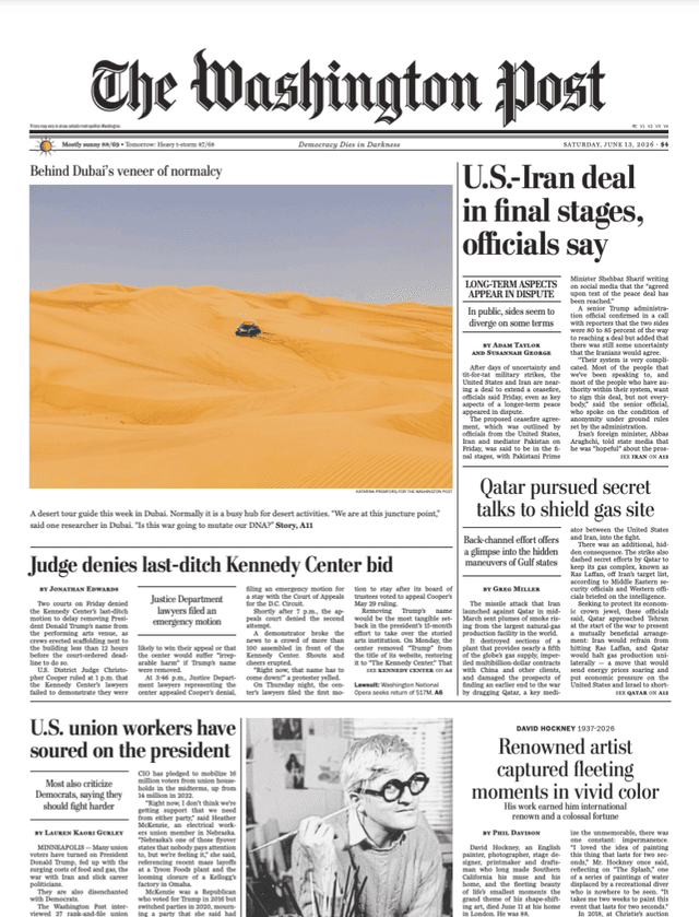 Washington Post latest issue