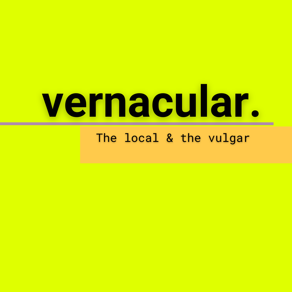 Cover of Vernacular Journal 