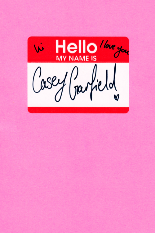 Book cover of 'hi hello I love you my name is Casey Garfield' by Casey Garfield
