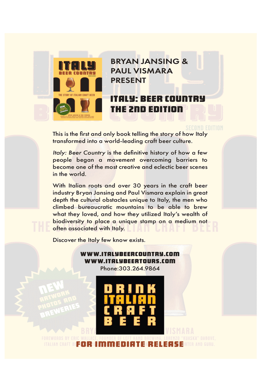 Book cover of Italy: Beer Country 2nd Edition by jansing