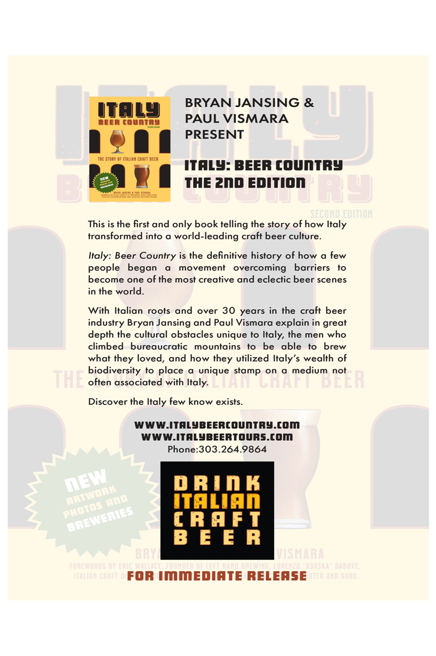Book cover of Italy: Beer Country 2nd Edition by jansing