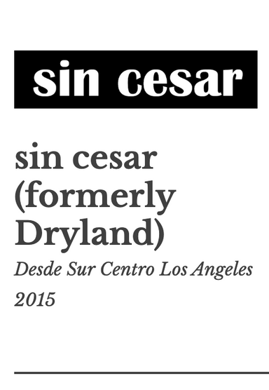 sin cesar (formerly Dryland) latest issue