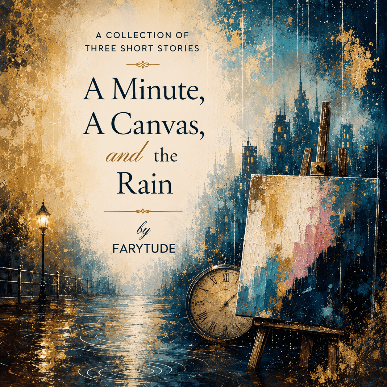 Book cover of A Minute, A Canvas, and the Rain by farytude