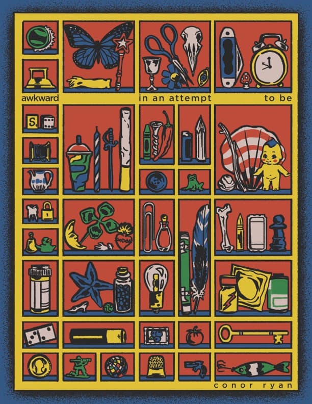 Book cover of awkward in an attempt to be by Conor Ryan