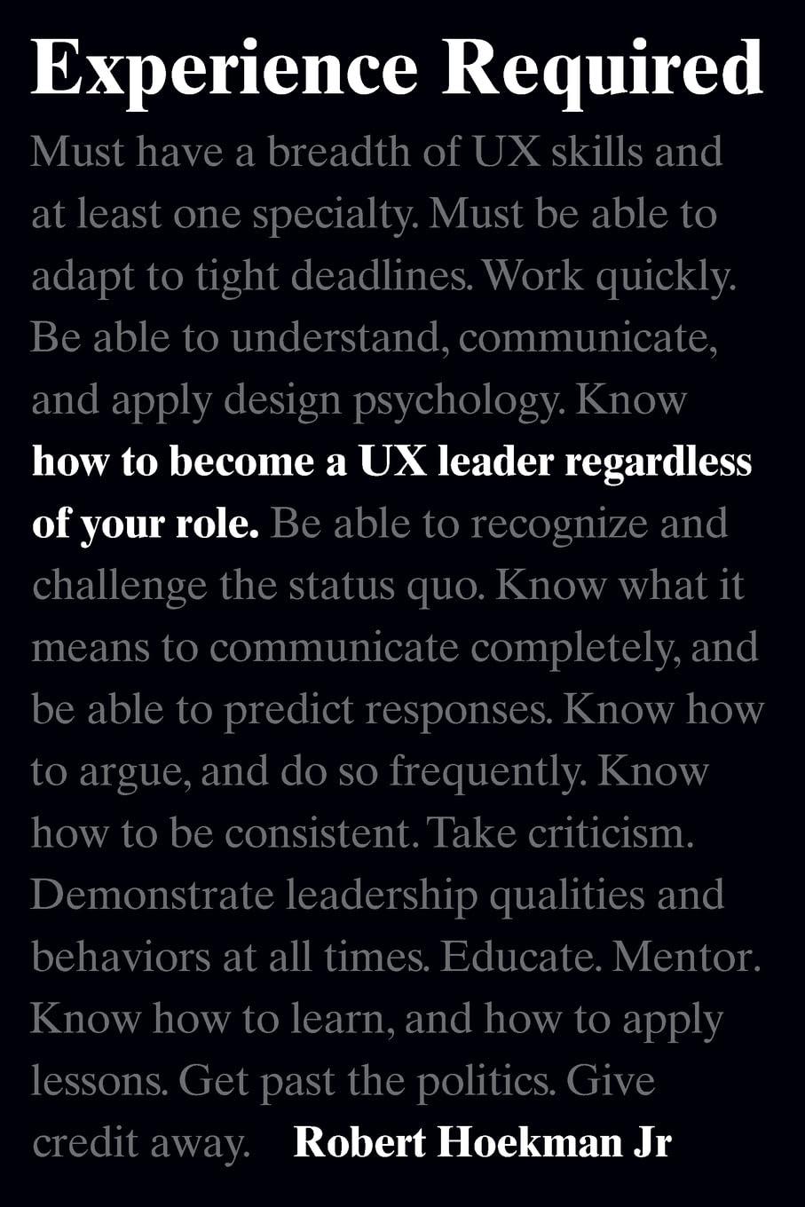 Book cover of Experience Required by Robert Hoekman Jr