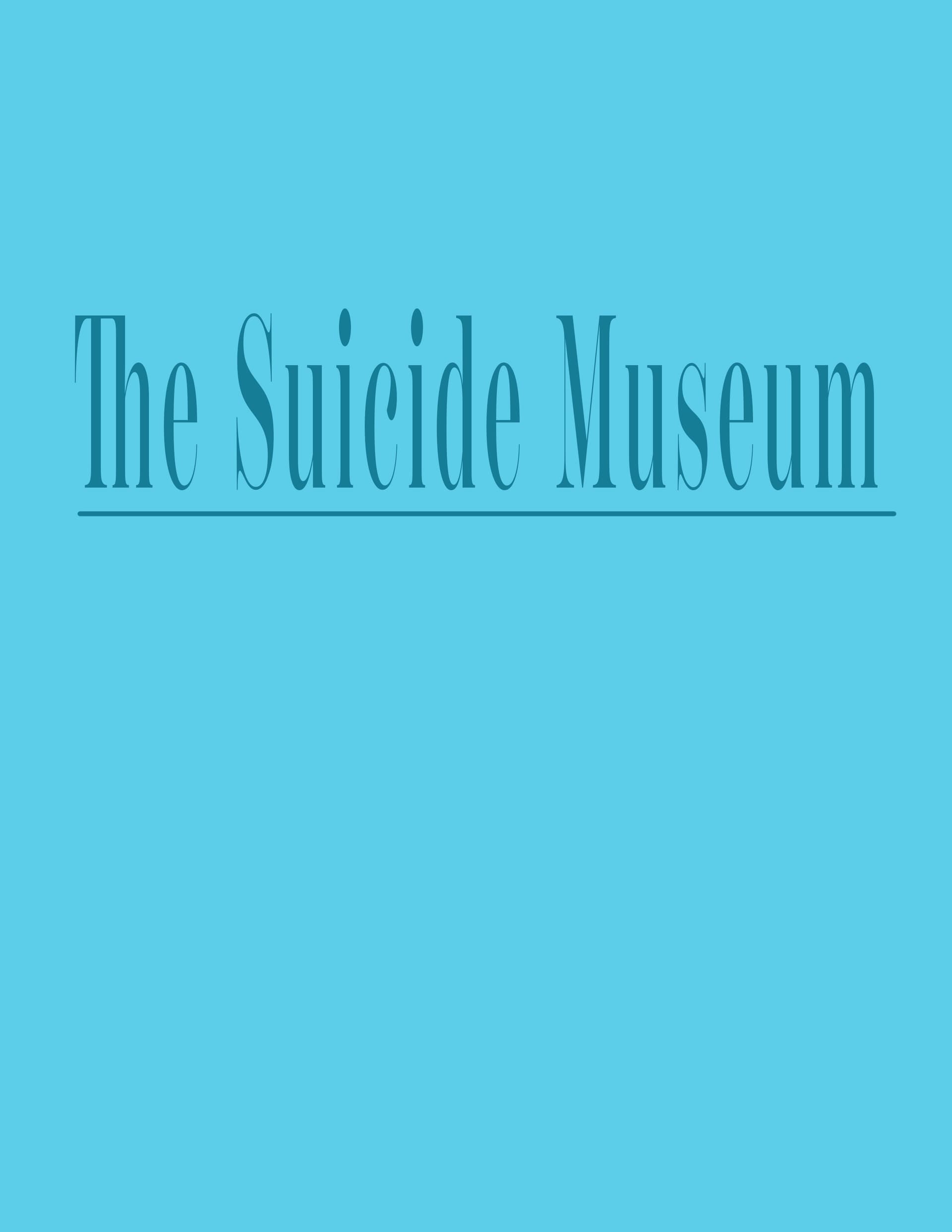 Book cover of The Suicide Museum by m.e. gamlem
