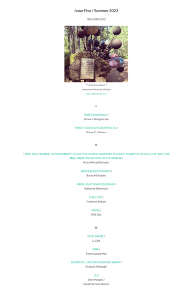 Vilas Avenue latest issue