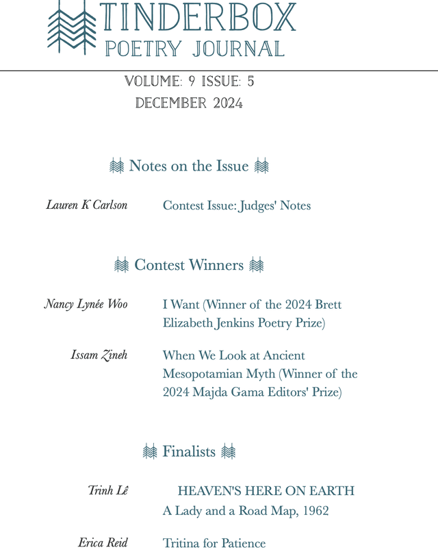 Tinderbox Poetry Journal latest issue