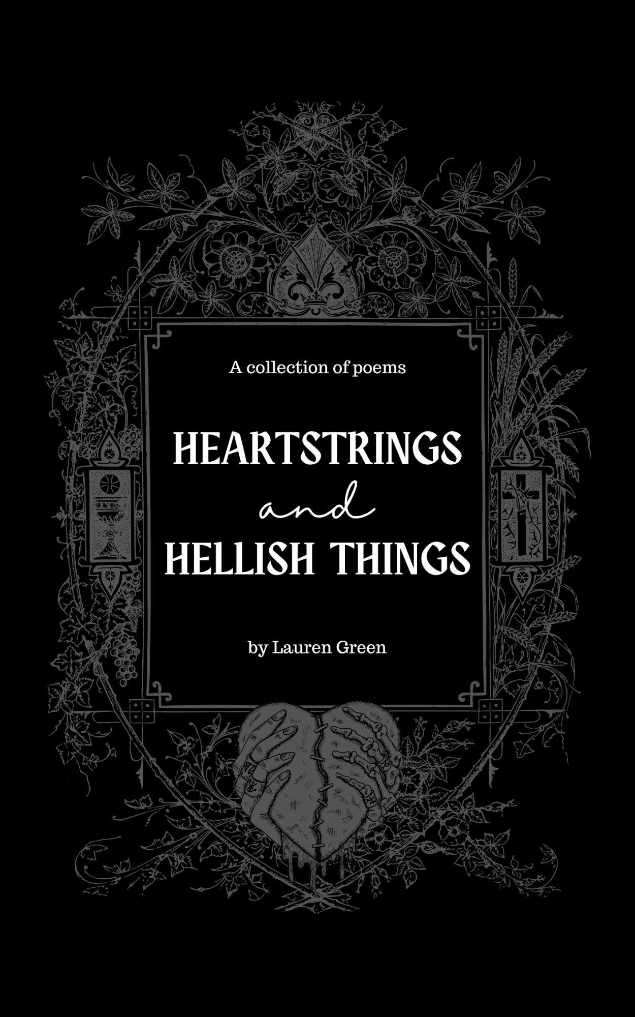 Book cover of Heartstrings and Hellish Things by Lauren Green