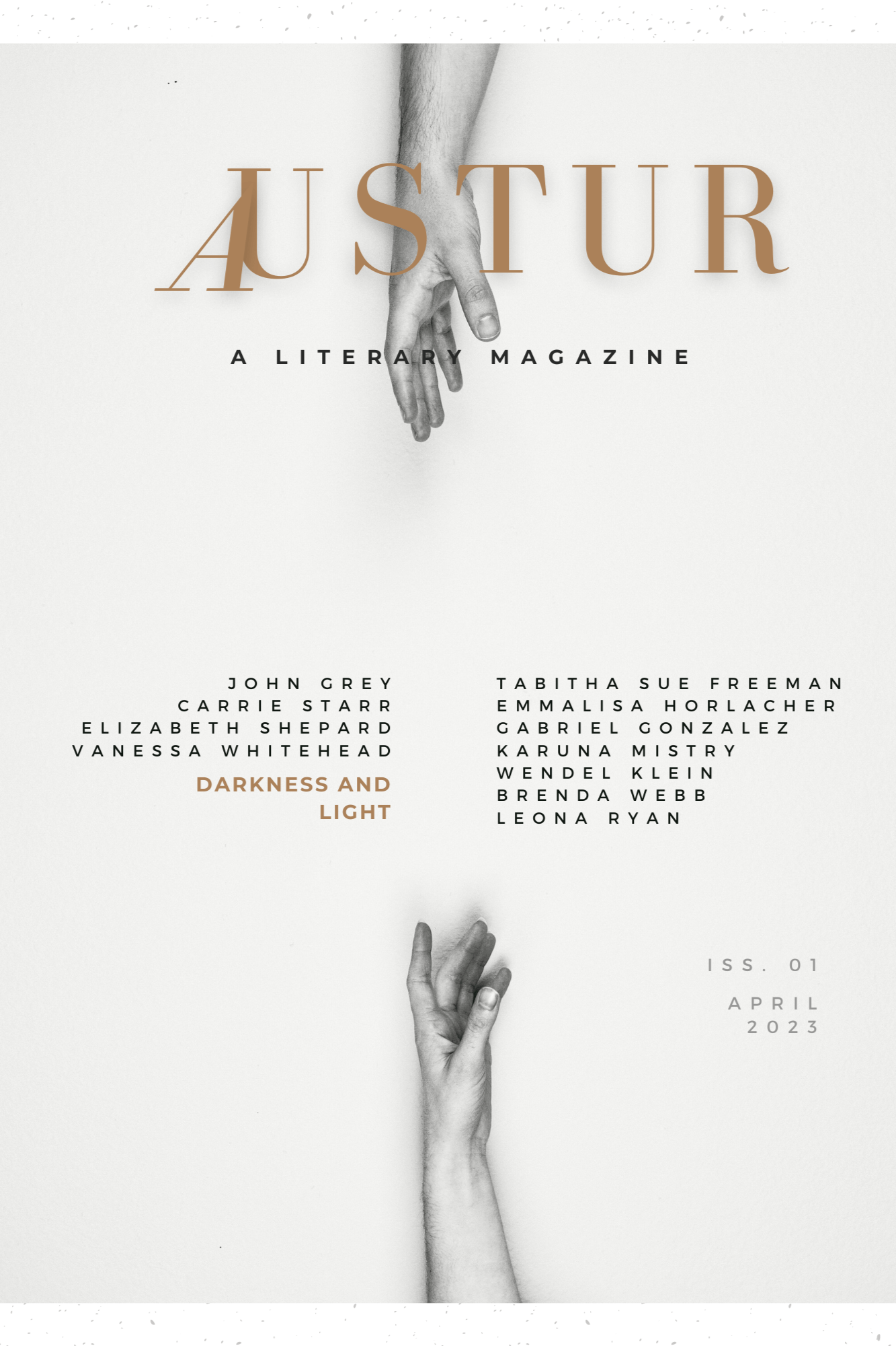 Book cover of 01 - Darkness & Light by Austur Literary Magazine