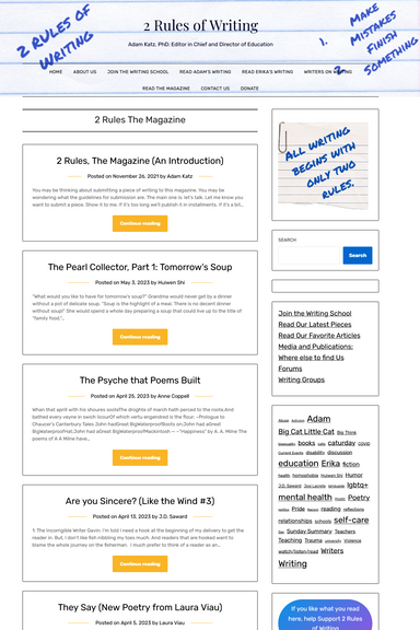 2 Rules of Writing latest issue