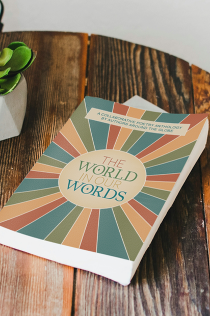 Book cover of The World in Our Words by Jona Eselaye David