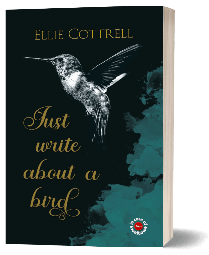 Book cover of Just write about a bird by Ellie Cottrell