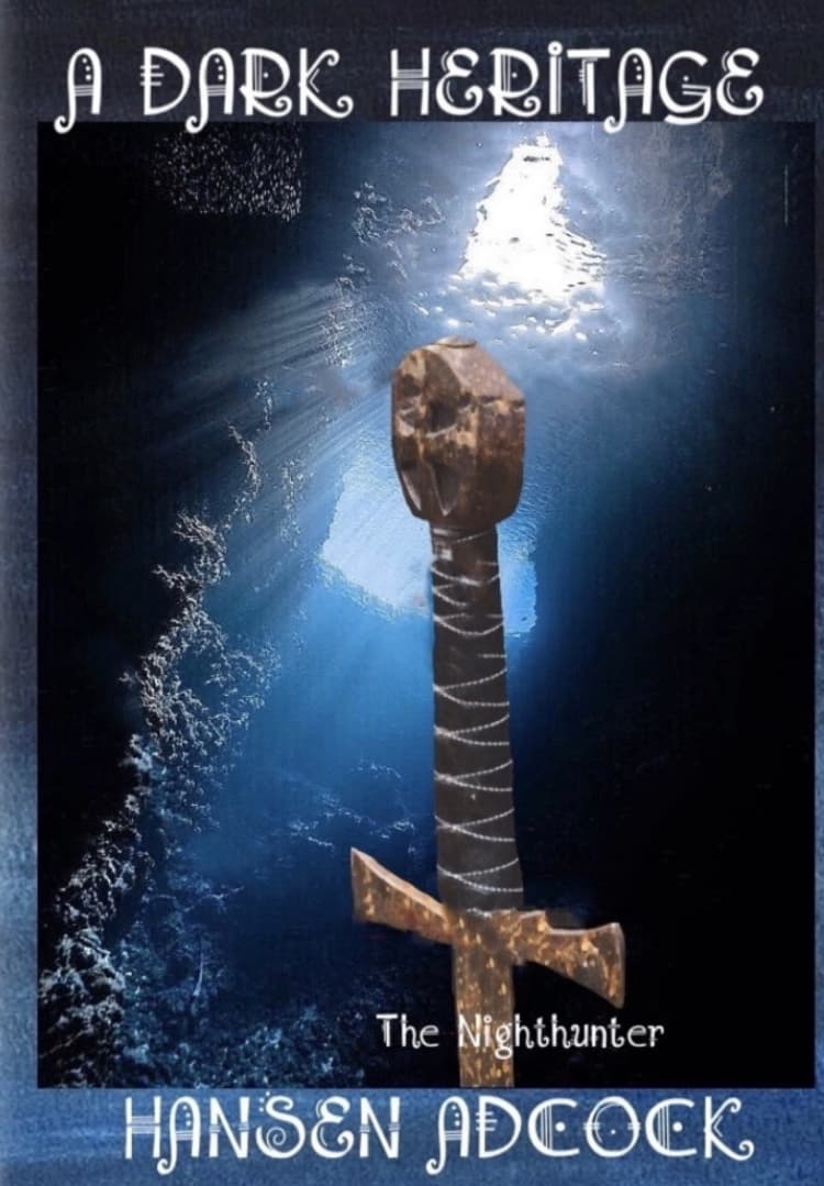 Book cover of A Dark Heritage - The Nighthunter by Hansen Adcock