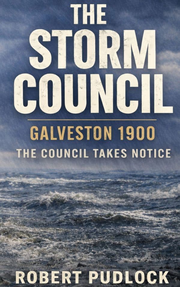 Book cover of The Storm Council - Galveston 1900 by Robert Pudlock
