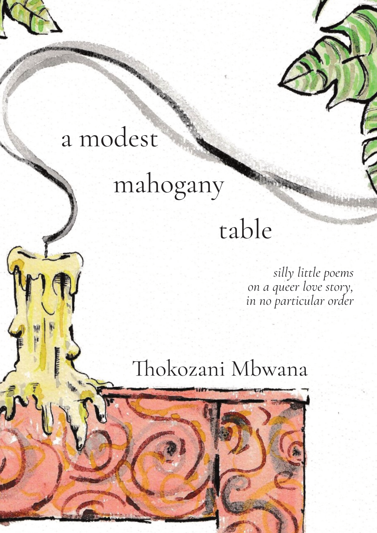 Book cover of a modest mahogany table by Thokozani