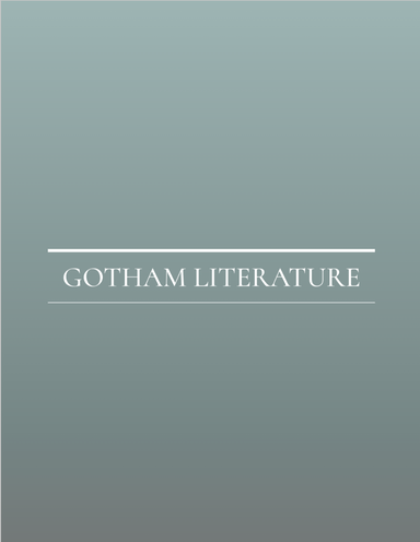 Gotham Literature latest issue