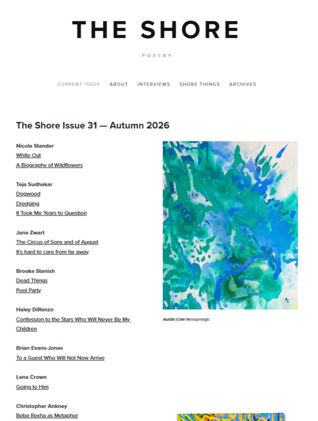 The Shore Poetry latest issue