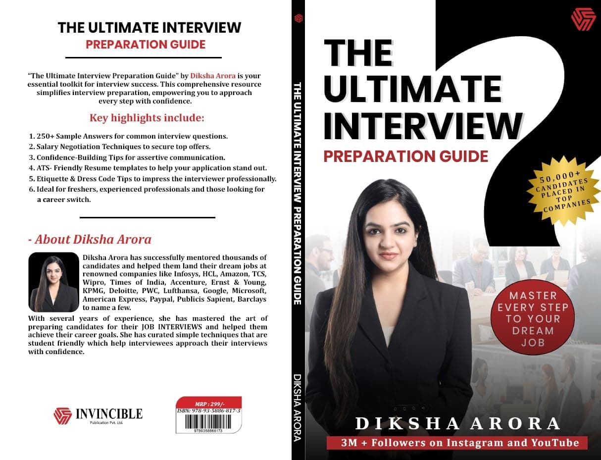 Book cover of The Ultimate Interview Preparation Guide by Diksha coach