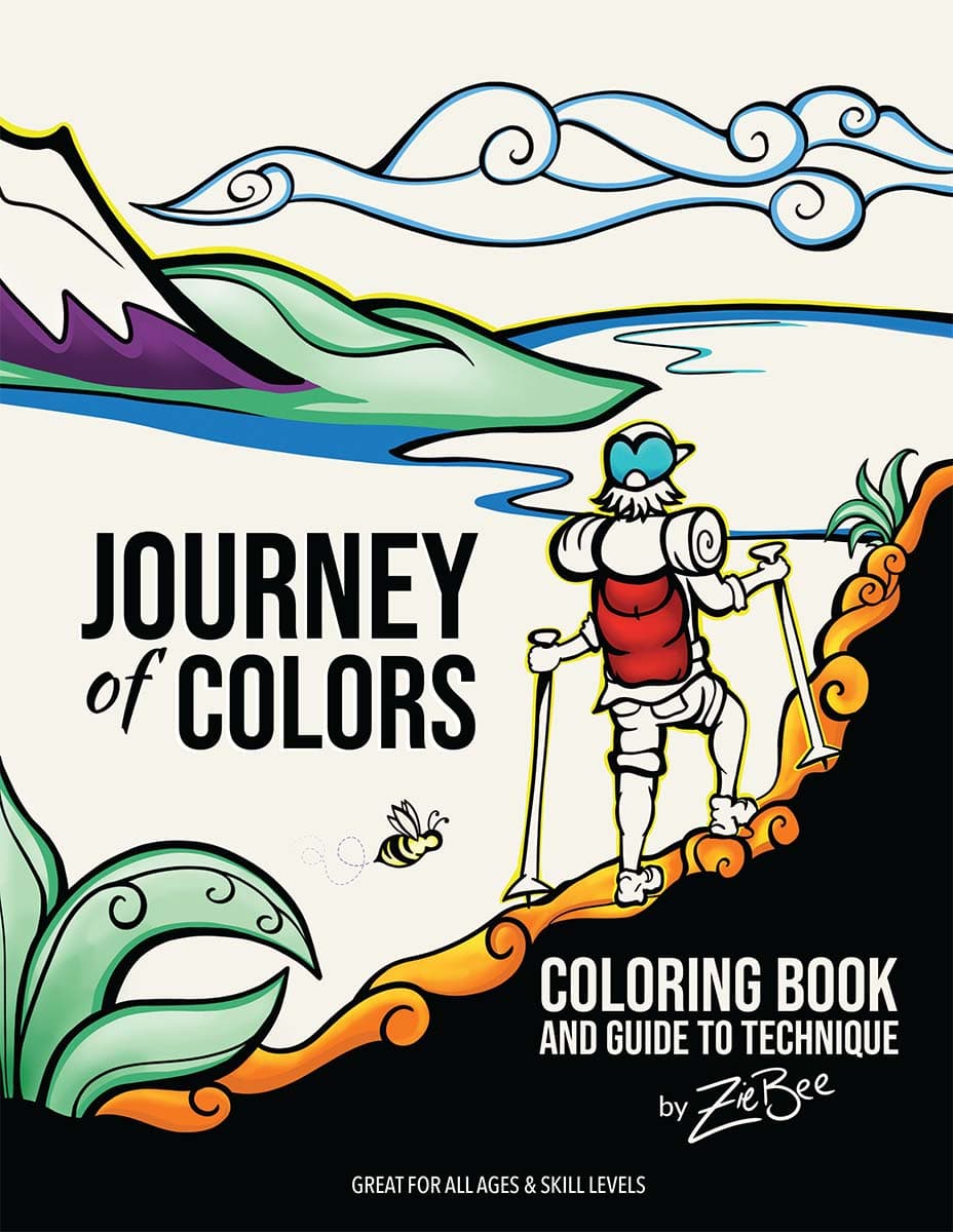 Book cover of Journey of Colors: Coloring Book and Guide to Technique by Mackenzie Bakewell