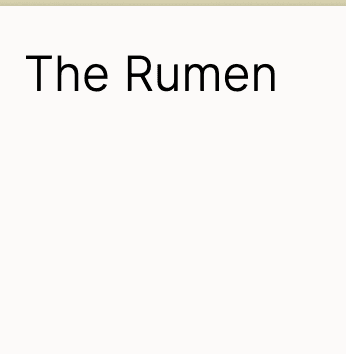 The Rumen latest issue