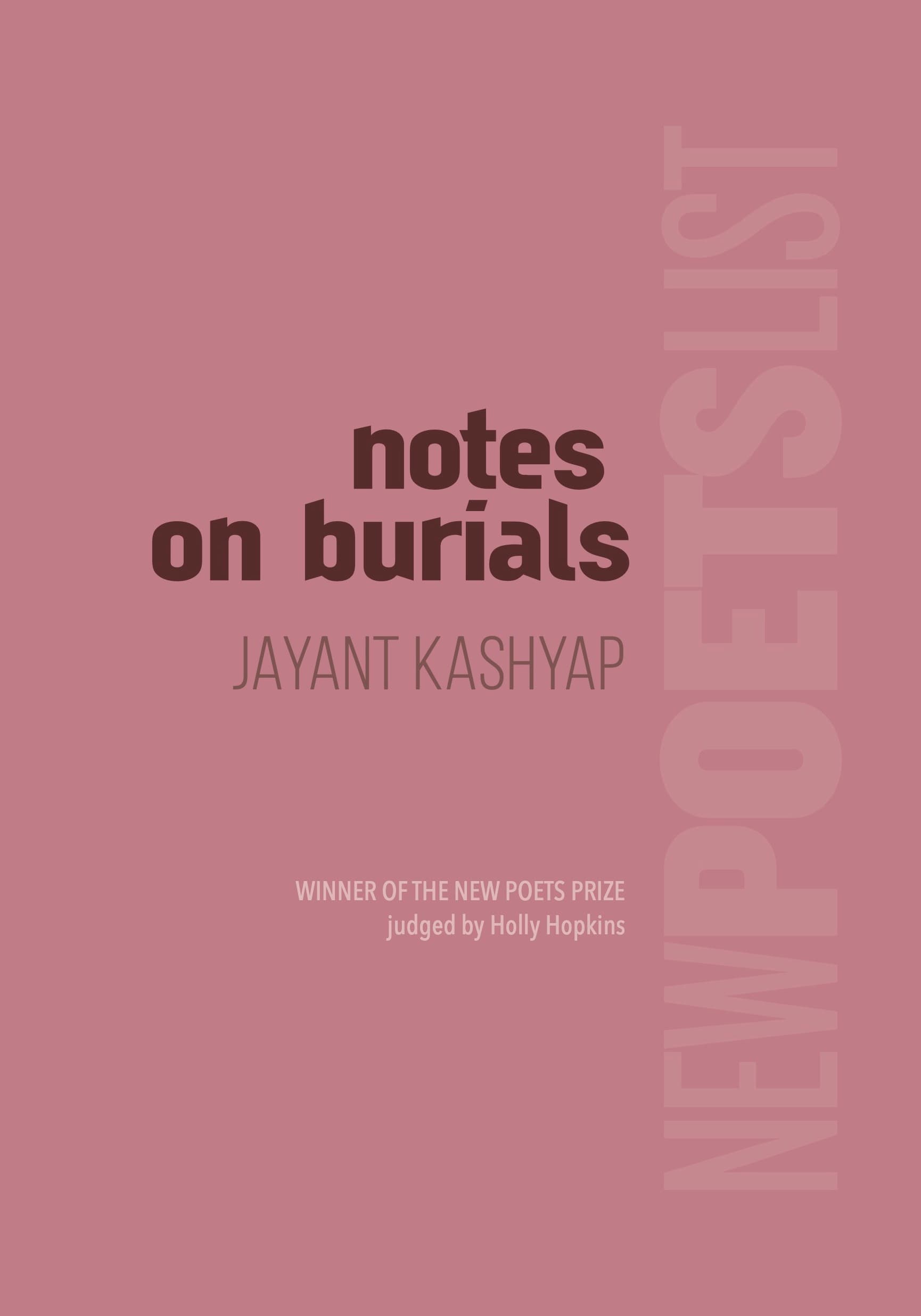 Book cover of Notes on Burials by JAYANT KASHYAP