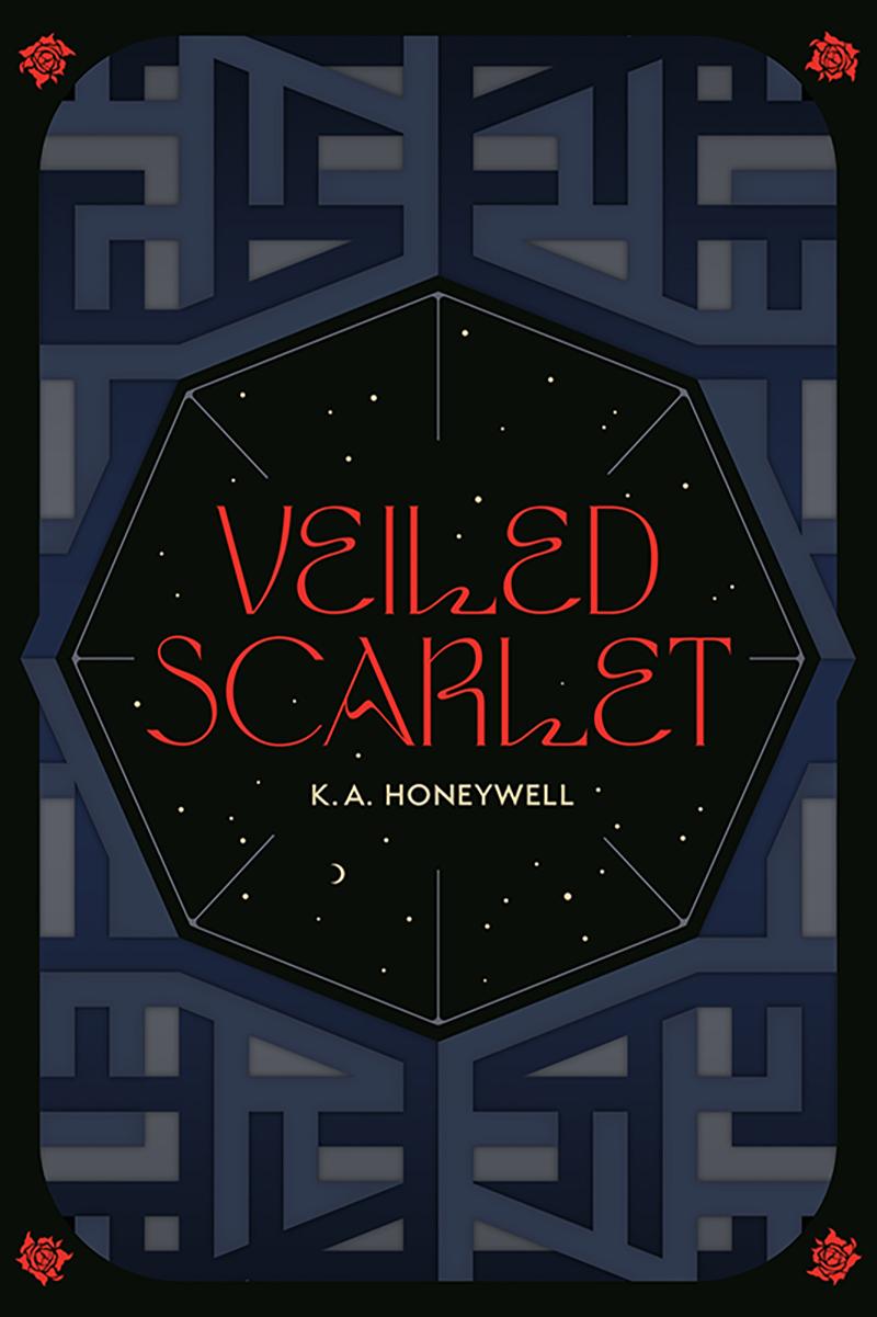 Book cover of Veiled Scarlet by KA Honeywell