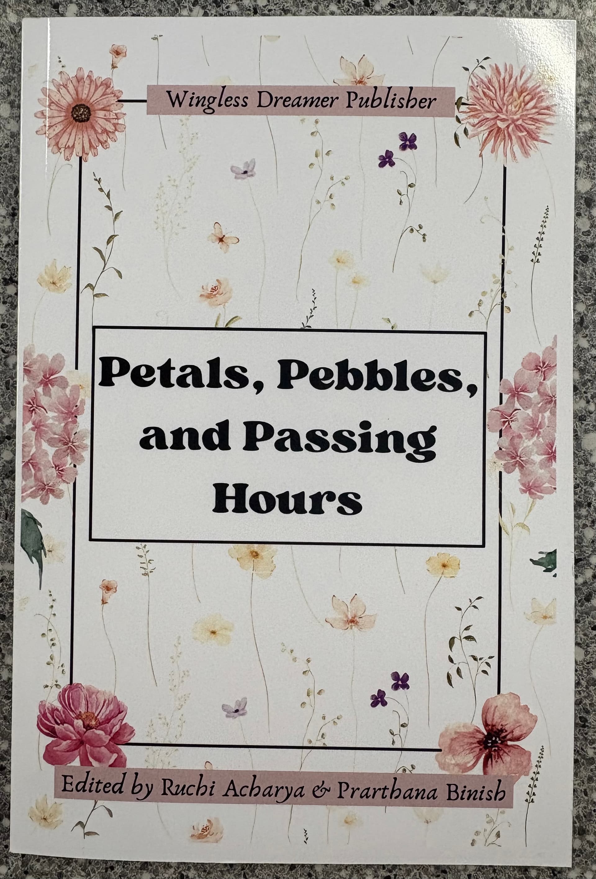 Book cover of Petals, Pebbles, and Passing Hours by Alexandra Grant