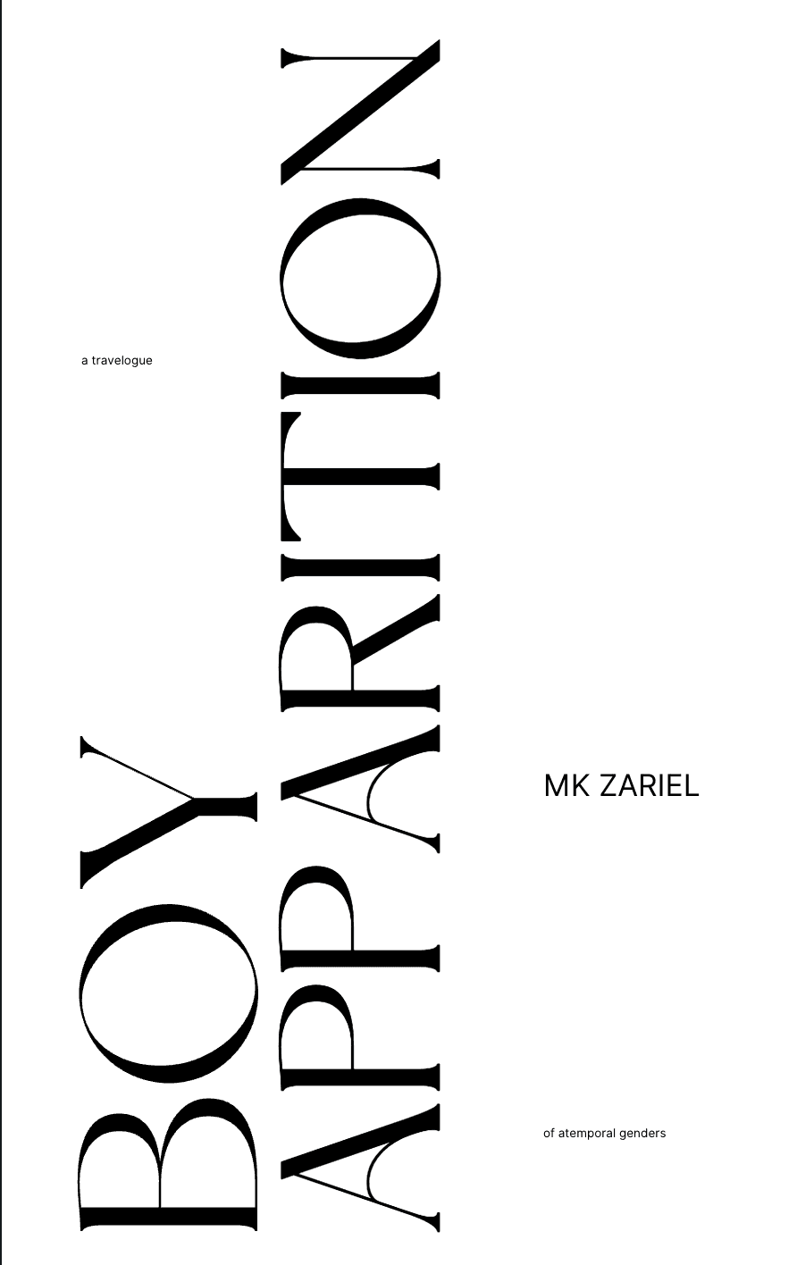 Book cover of BOY APPARITION by mk zariel