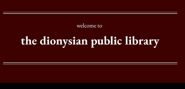 Dionysian Public Library latest issue