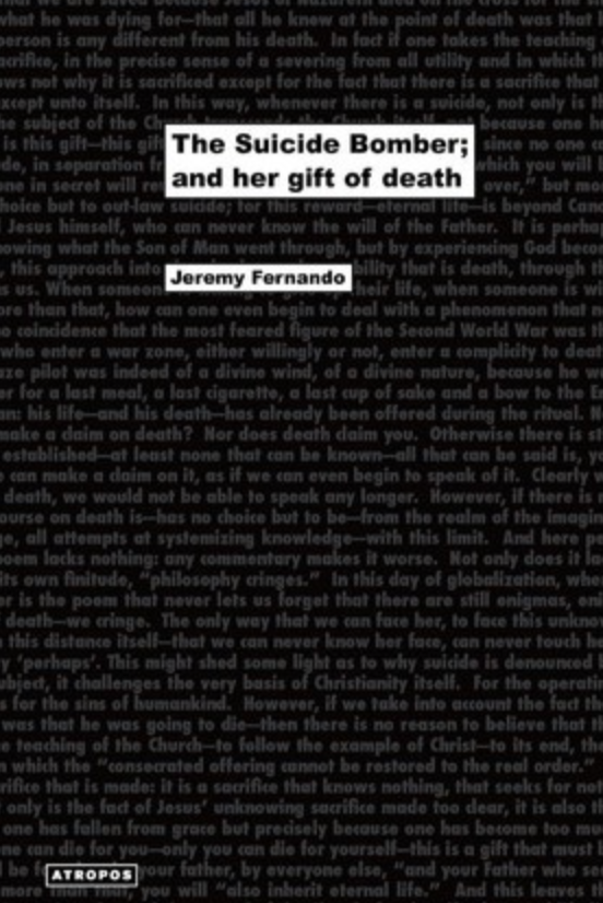 Book cover of The Suicide Bomber; and her gift of death by jfwearspink