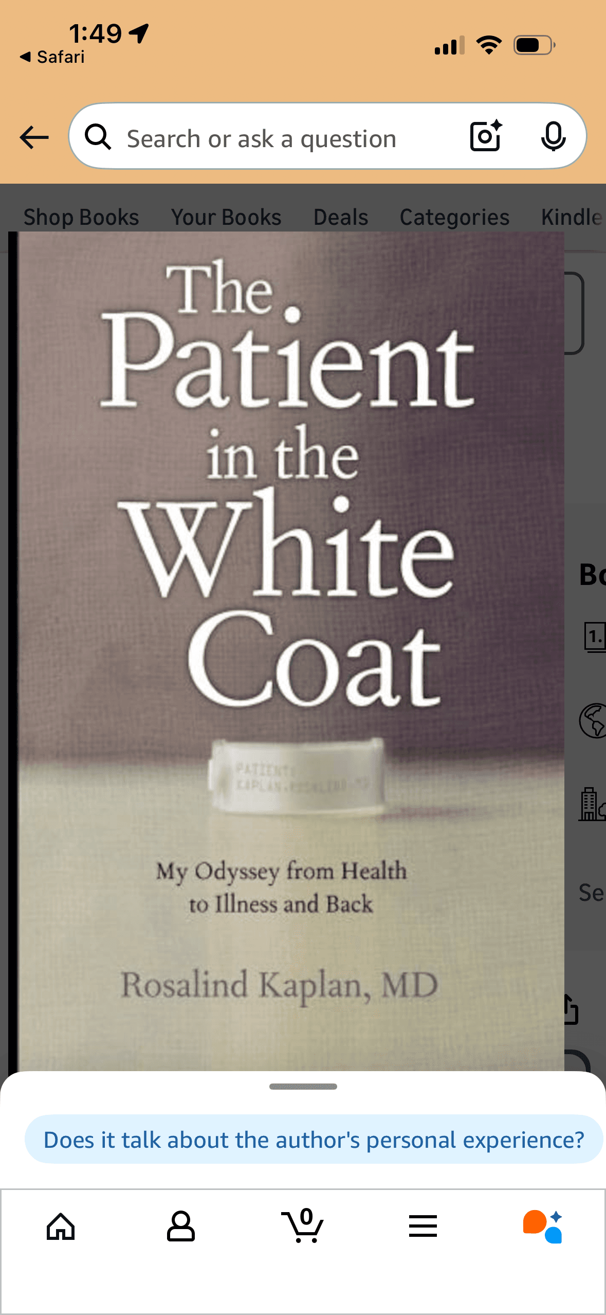 Book cover of The Patient in the White Coat by rosalind.kaplan