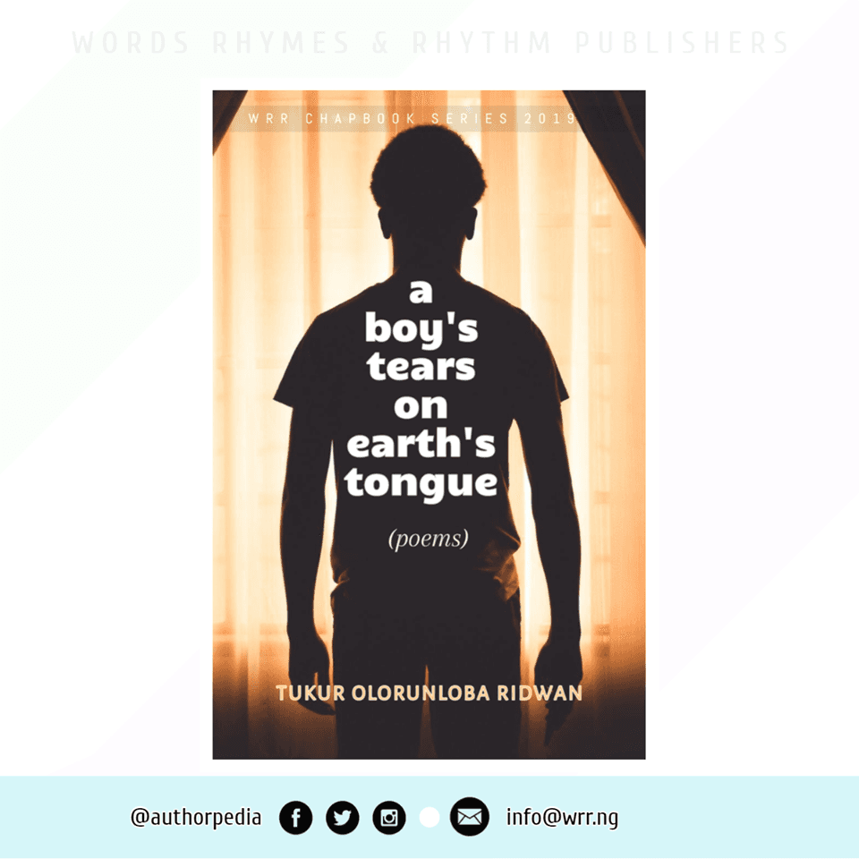 Book cover of A Boy's Tears On Earth's Tongue by Tukur Loba Ridwan