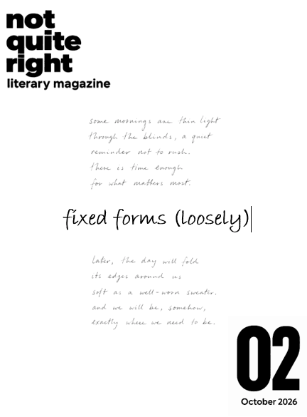 Not Quite Right Literary Magazine latest issue