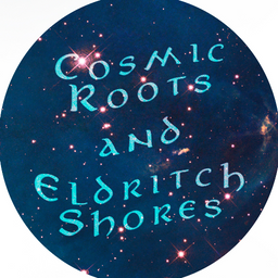 Logo of Cosmic Roots and Eldritch Shores literary magazine