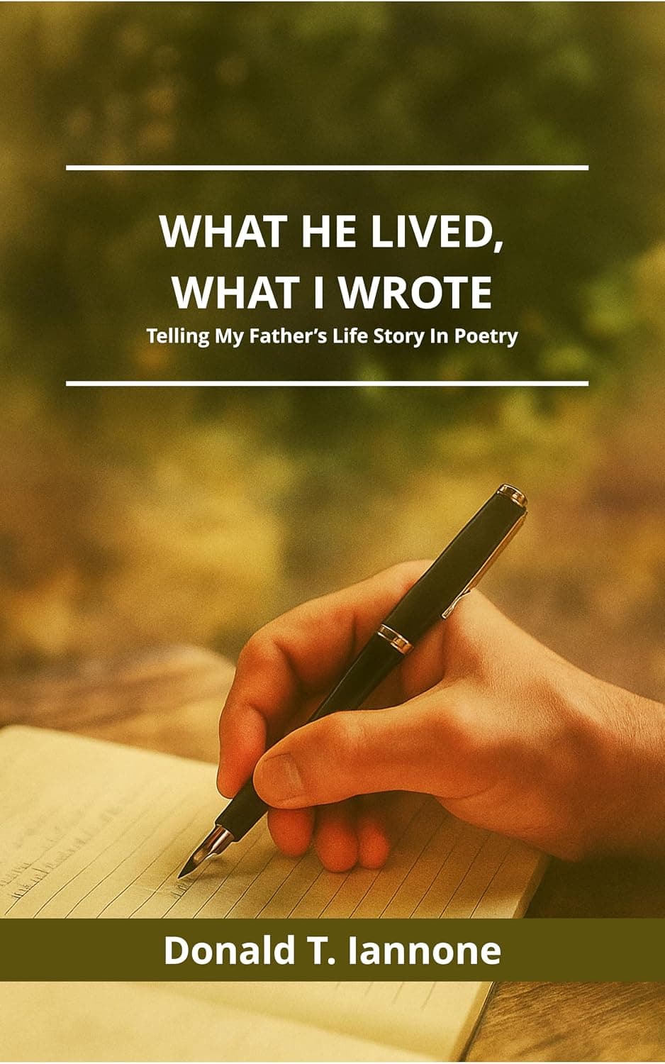 Book cover of What He Lived, What I Wrote, Tellng My Father's Life Story in Poetry by Don Iannone, Ph.D.