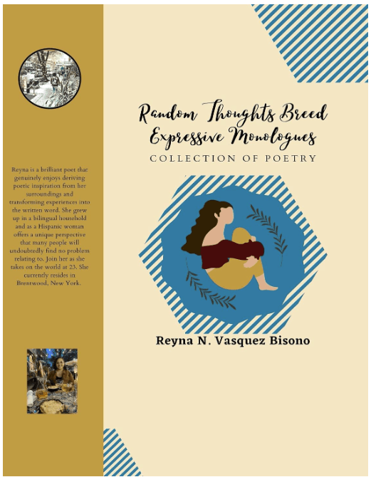 Book cover of Random Thoughts Breed Expressive Monologues by Reyna Vasquez Bisono