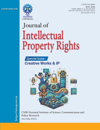 Journal of Intellectual Property Rights latest issue
